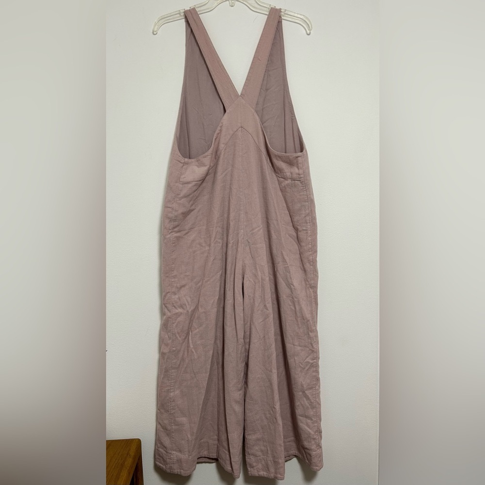 Free People Mauve Rose Sleeveless Button-Front Jumpsuit - Picture 5 of 7
